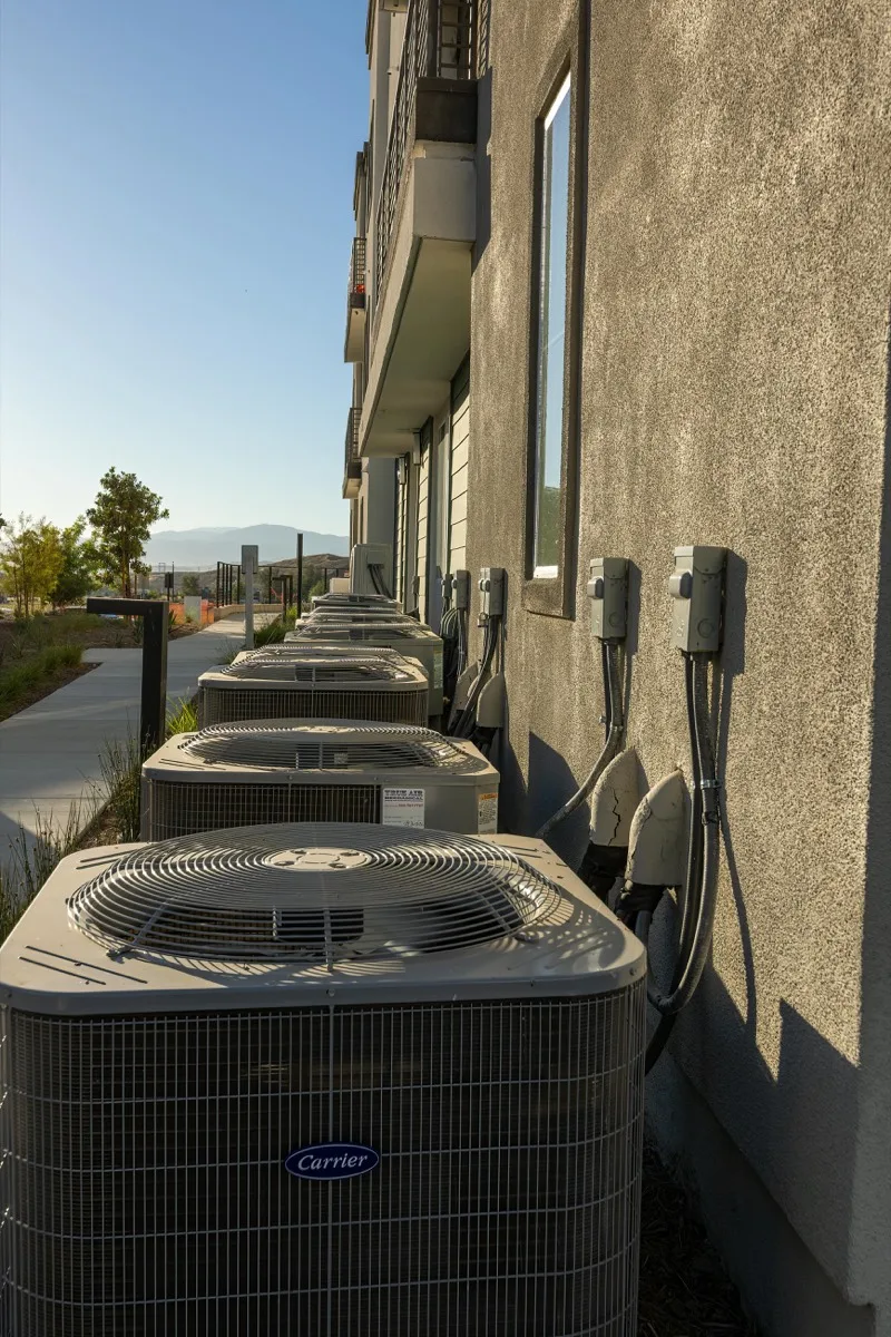 Outdoor residential air conditioning units
